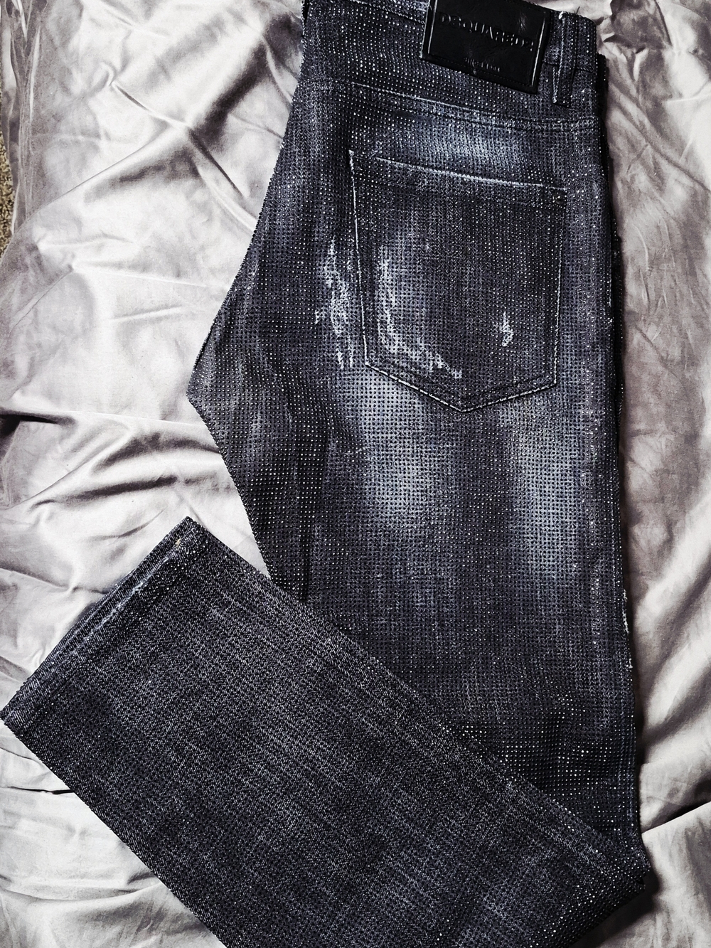 DSQUARED2 Allover Crystal Wash Jeans